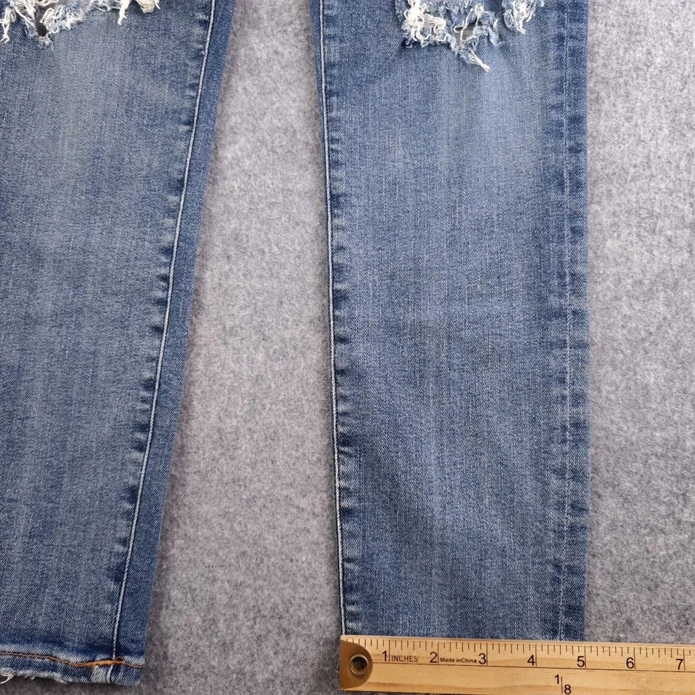 Agolde Jeans Women's 26 Blue Skinny Distressed Ripped Knee Denim Medium Wash